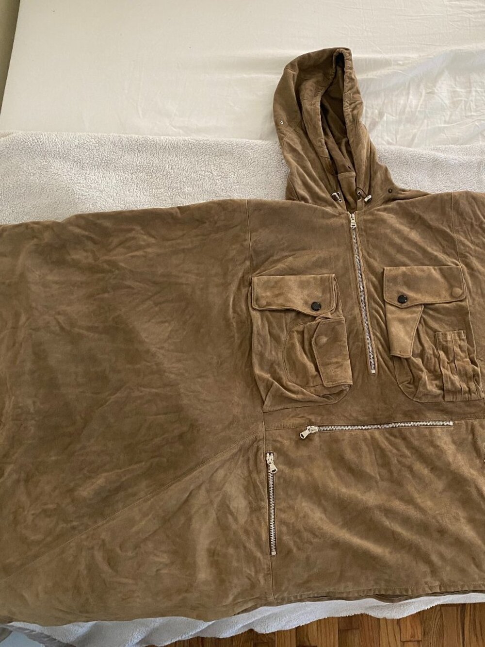 Ralph Lauren Goat Suede Poncho